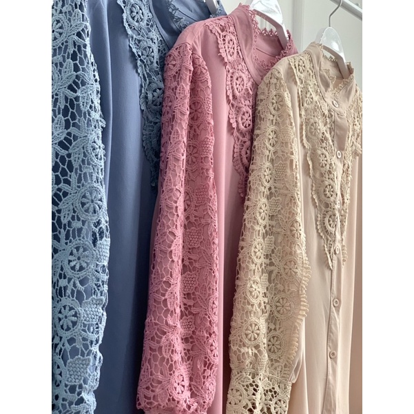 FW B1259 Kemeja Brokat Full Furing Import Premium Quality