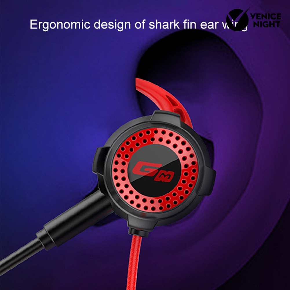 (VNEP) (Berkabel) G11 3.5mm In-Ear Earphone Noise Reduction Gaming Headset dengan Mikrofon