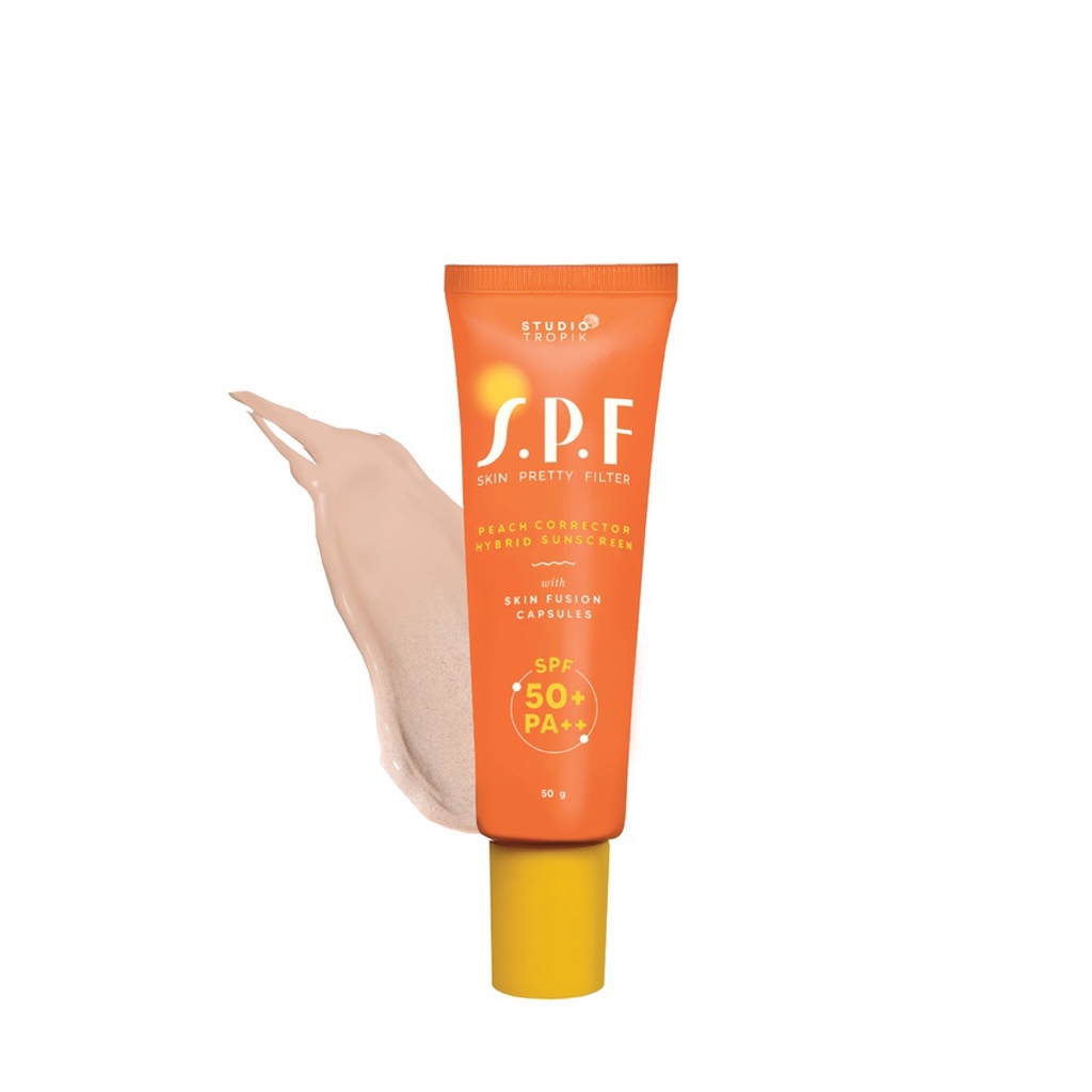 Studio Tropik (Peach) Corrector Hybrid Sunscreen SPF50+ PA++