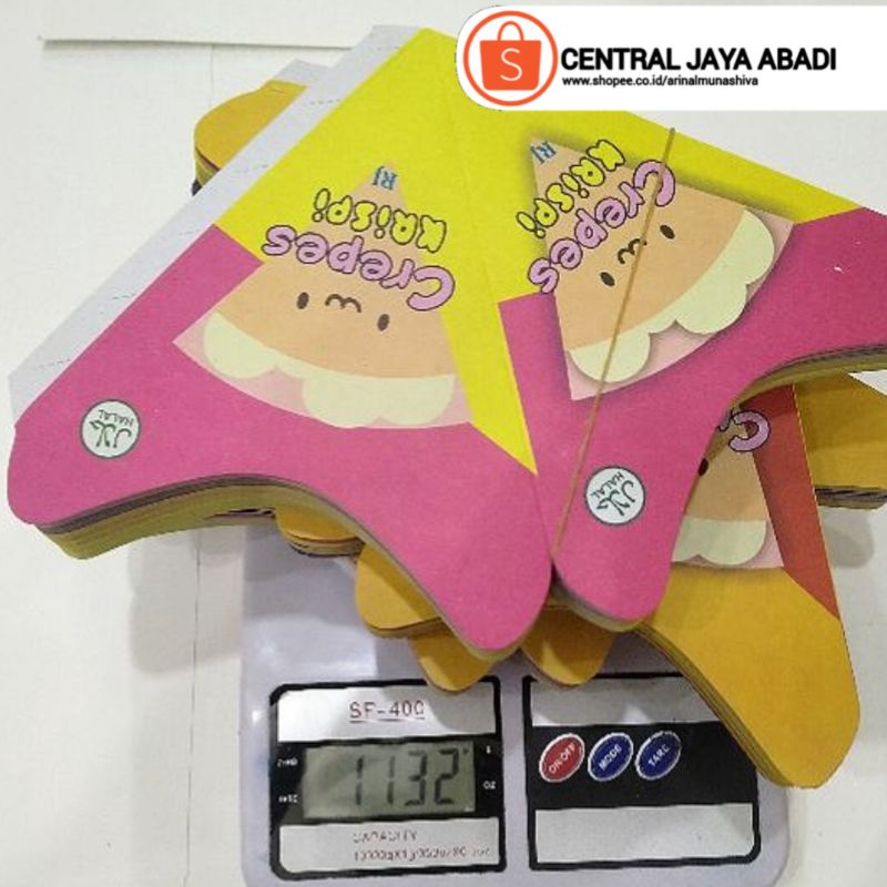 

600 LEMBAR KEMASAN CREPES PAPER CRAFT KERTAS LEKER CRISPY HIGH QUALITY BOX LEKKER WAFFLE CROFFLE PRODUK TERBARU SERI BARU | CENTRAL JAYA ABADI 783
