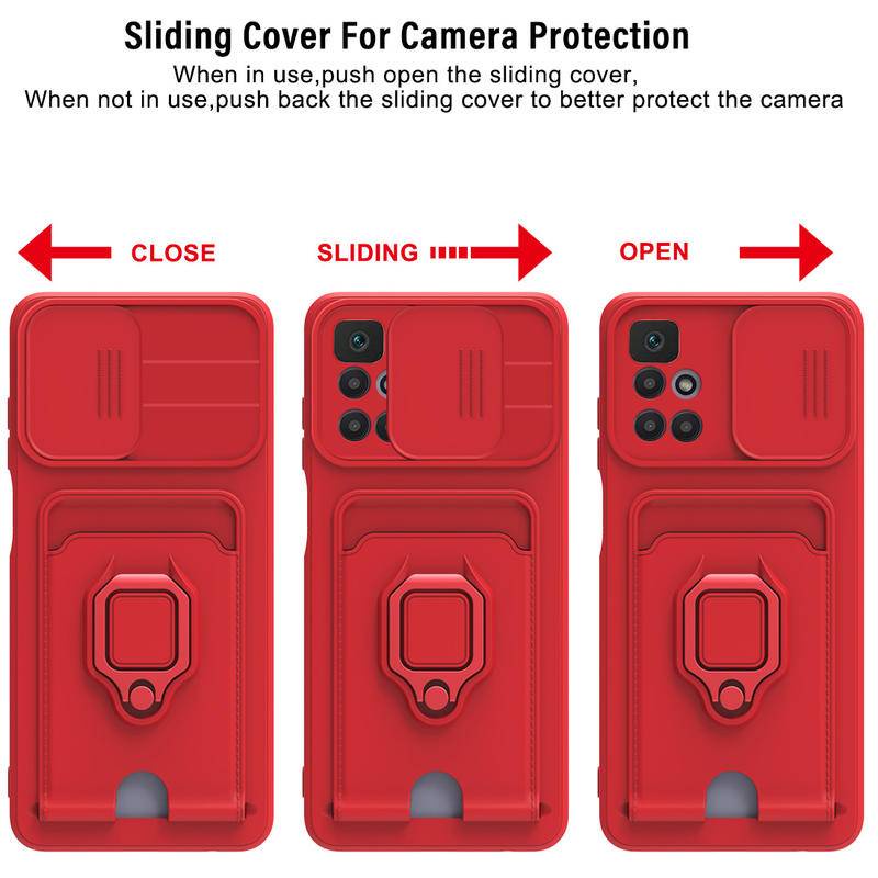 Case Pelindung Lensa Kamera Dengan Tas Kartu Untuk Vivo Y20s Y20T Y12s Y12a Y51 Y51a Y72 Y52s Y31s