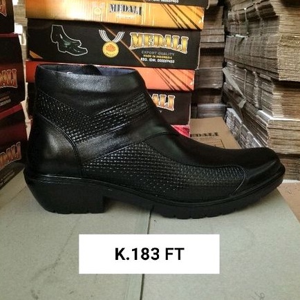 Sepatu kulit pria PDH boots polri TNI security guard PNS sepatu Kerja formal i