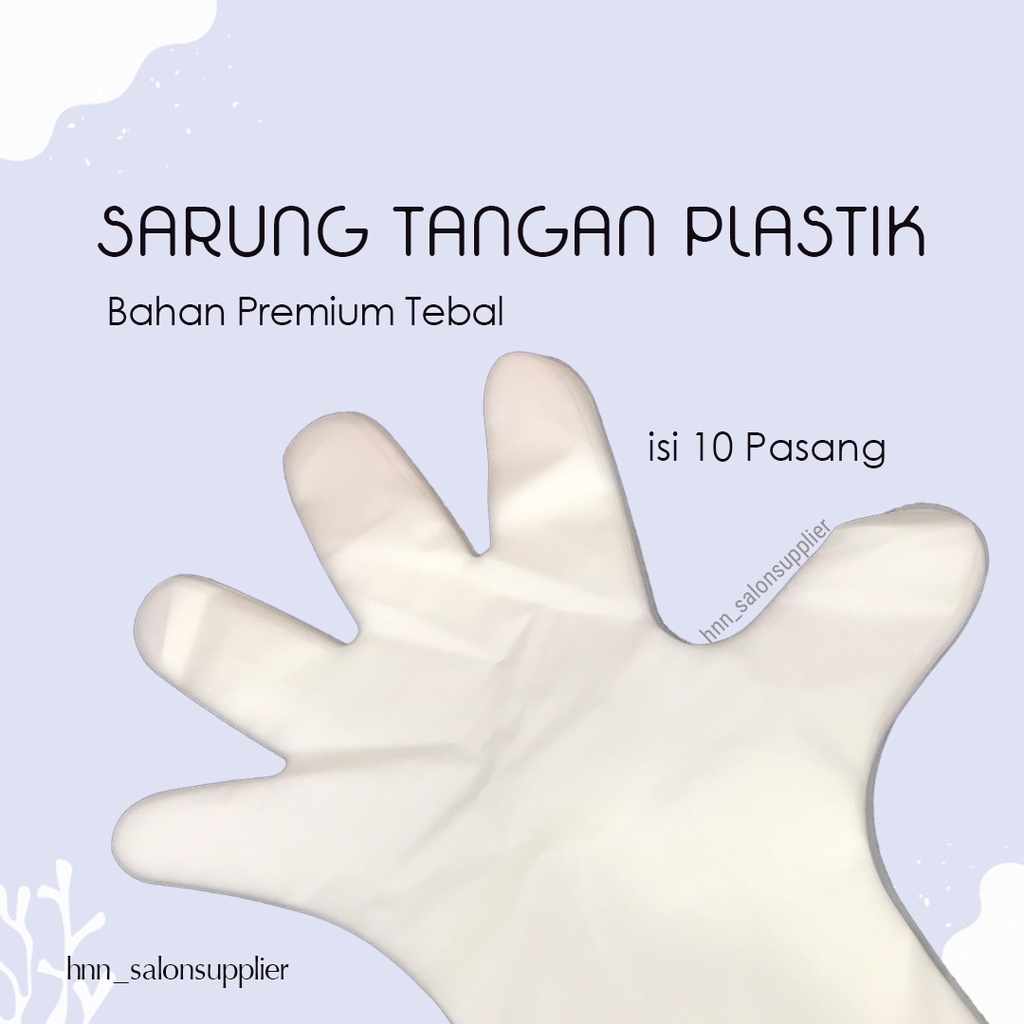 Sarung Tangan Plastik Higieinis Sekali Pakai Bahan Premium isi 10pasang