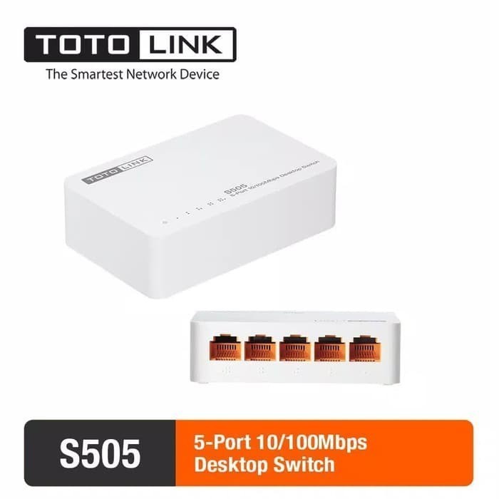 TOTOLINK S505 Switch 5-Port 10/100Mbps Desktop Switch