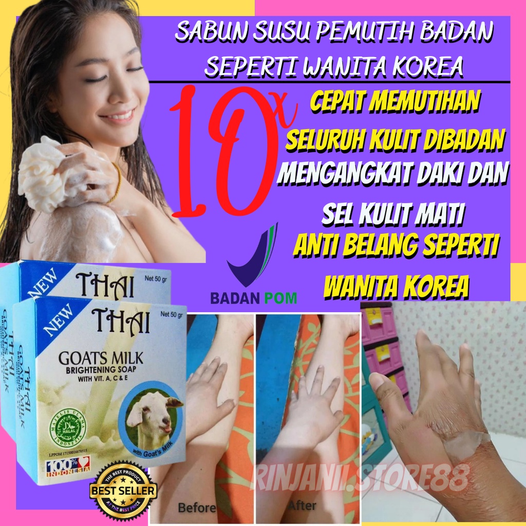 SABUN PEMUTIH BADAN THAI GOATS MILK SABUN SUSU MEMUTIHKAN BADAN SABUN MANDI MEMPUTIHKAN SABUN MANDI 