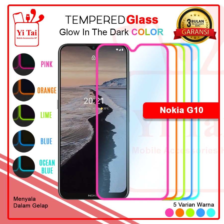 TEMPERED GLASS GLOW IN THE DARK YI TAI NOKIA G10 - GA