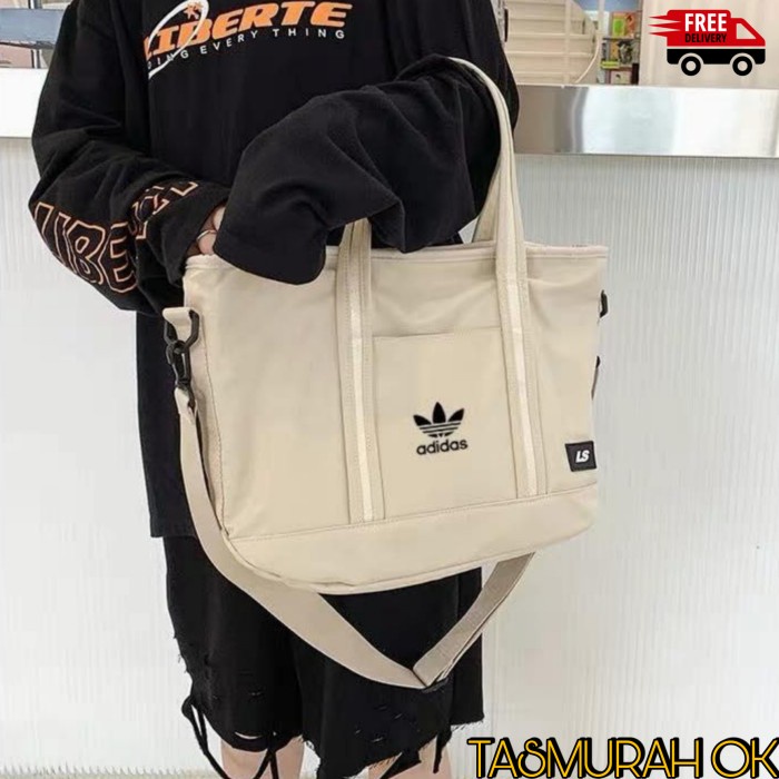 T0P TAS SELEMPANG ADIDAS TOTE BAG PRIA WANITA KANVAS OLAHRAGA BAJU IMPORT NICE