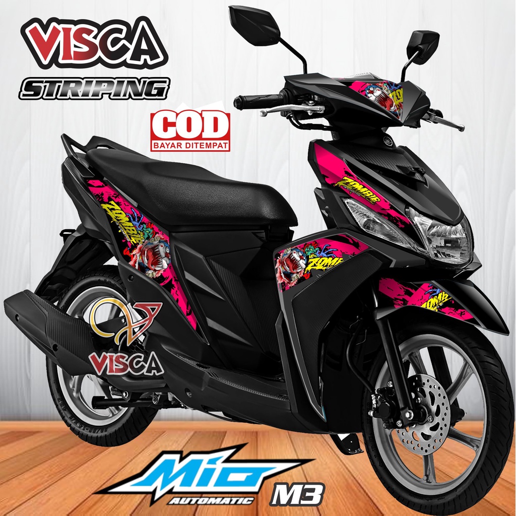 Stiker Striping Mio M3 Variasi Doraemon Zombie