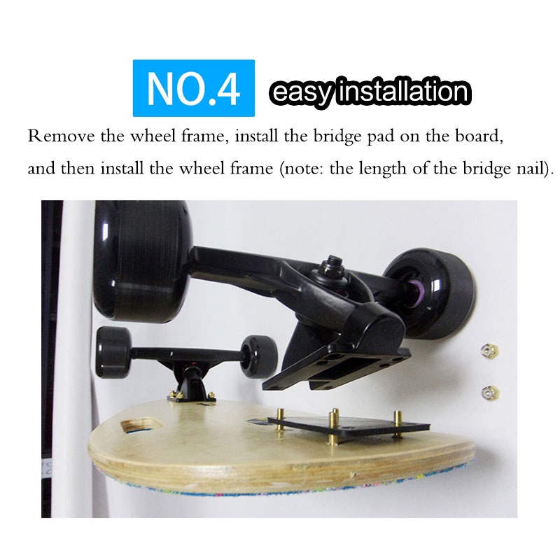 【3-6-9 mm 2pcs/set】Skateboard Riser Pads/Skateboard Shock Pad /Riser Pad Skateboard