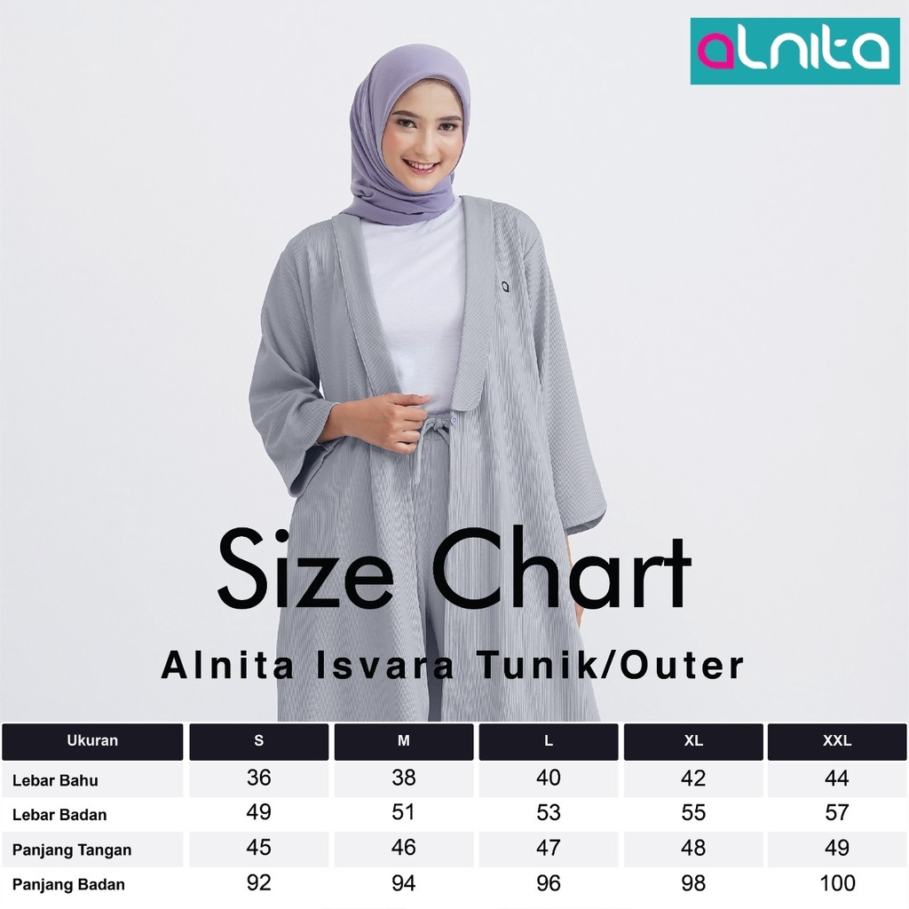 [BISA COD] Alnita Isvara Outer Bahan Ravena Vardigan Muslimah Modern Simpel by Alnita