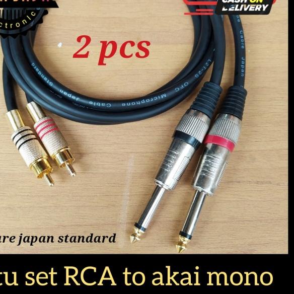 Jack rca to jack akai kabel canare 2 meter - 2 meter