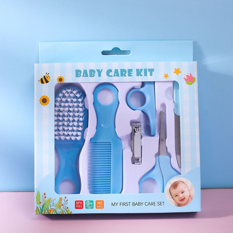 HK Perlengkapan Perawatan Bayi Gunting Kuku Sikat Sisir Bayi | Baby Kit Care 6 in 1 Set | Gift Set