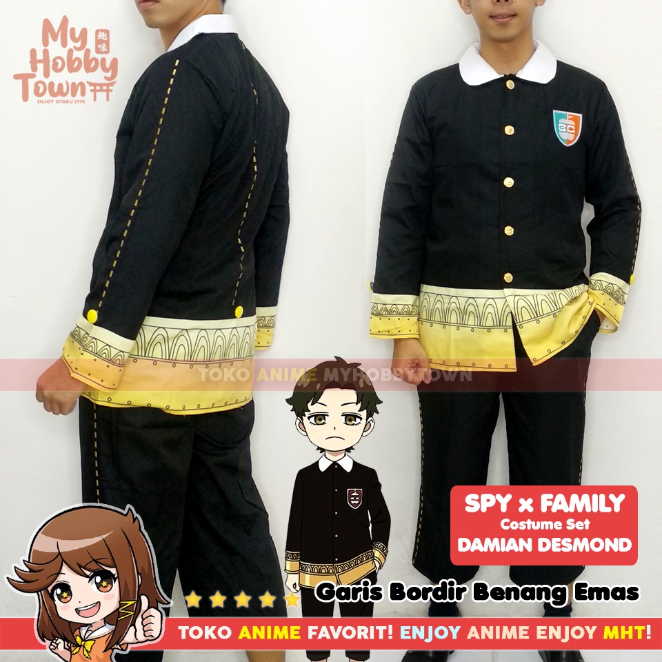 Kostum Cosplay Anime Spy X Family Damian Desmond Untuk Dewasa Adult