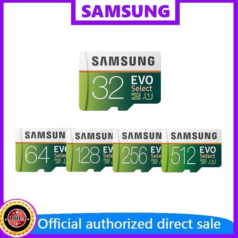 SD TF Card Samsung EVO Select micro SDHC UHS-1 CLASS 10 U3 FHD Memory Card Kartu Memori 32GB/64GB/128GB/256GB/512GB Transfer higga 100MB/S With SD adapter