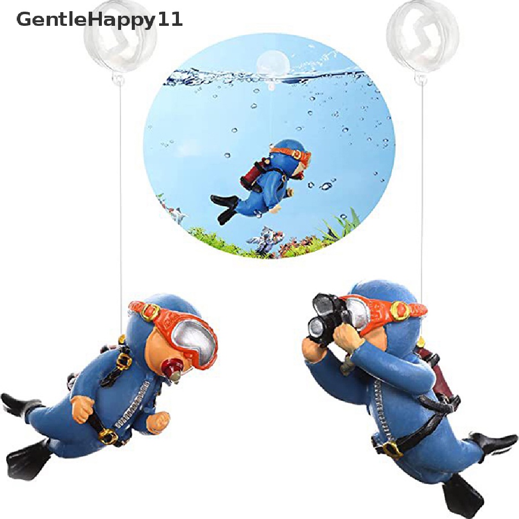 Gentlehappy Miniatur Resin Frogman Aquarium Ornamen Simulasi Penyelam Ikan Aksesoris id