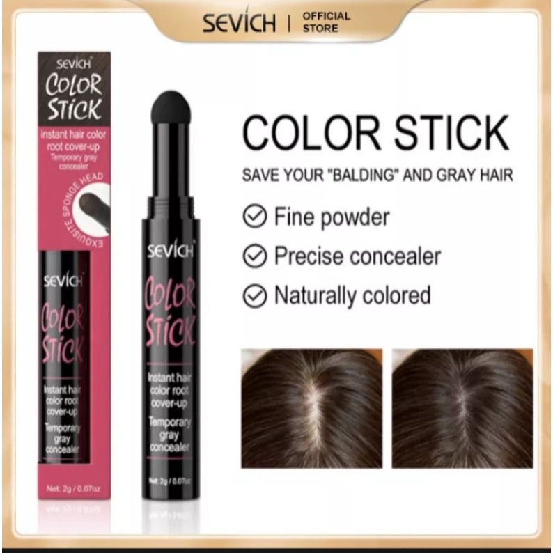 sevich hair shadow pen bubuk pewarna rambut tipis/uban