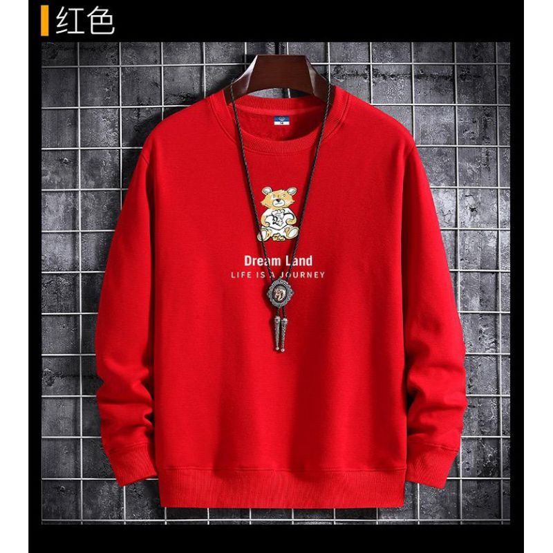 Sweater Crewneck pria wanita DREAM LAND terbaru/basic pria wanita Korean style kualitas distro