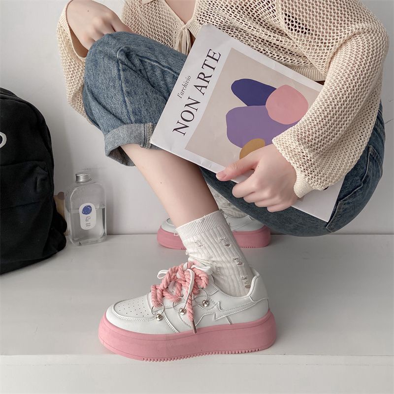 [GROSIR][COD] SEVEN_DAY SEPATU SNEAKERS WANITA KOREA IMPORT SPORT SHOES H-288 PINK