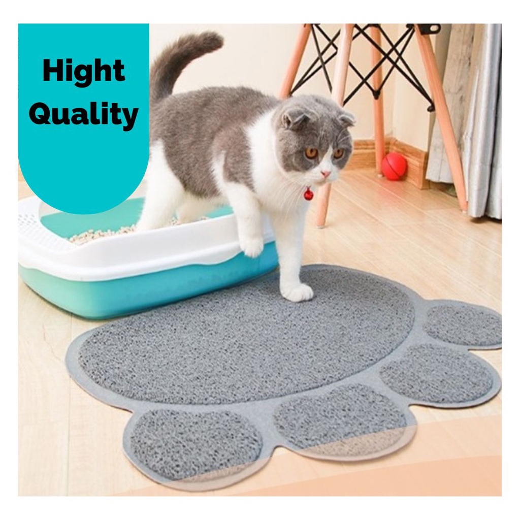 KESET motif TAPAK KAKI Cat Litter Mat Tempat Pasir Kucing FEFARM