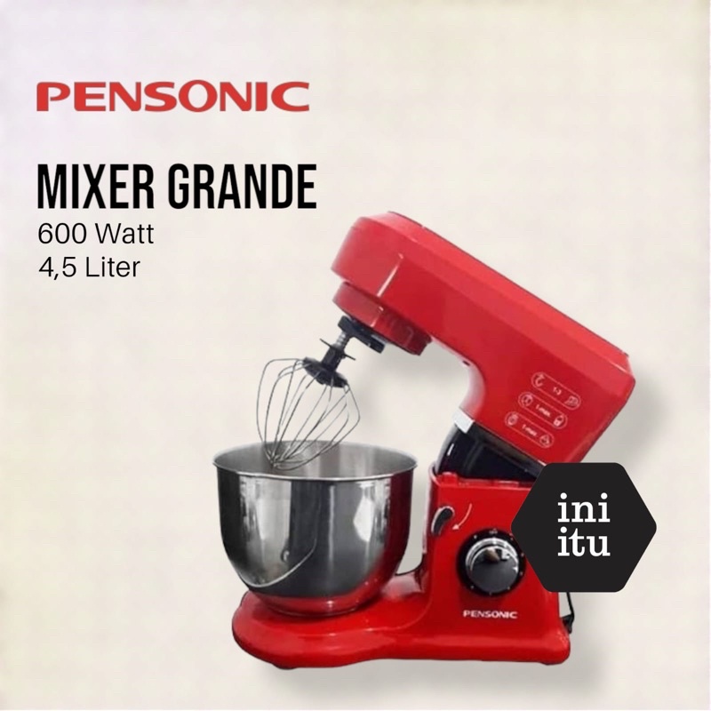 [ Pensonic ] Standing / Stand Mixer Com PMI-6002 - Kapasitas Jumbo 4.5 Liter