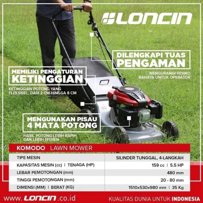 Mesin Potong Rumput Dorong Loncin Komodo Lawn Mower barang laris
