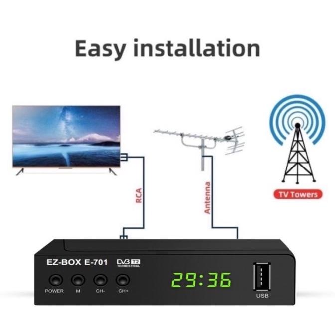 Set Top Box Dvb-T2 Decoder Receiver Tv Digital Stb Set Box Tv Premium