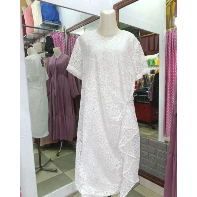 Dress Natal Putih gliter