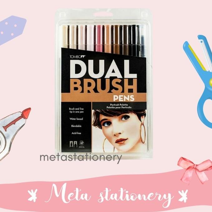 

Dual Brush Pen Tombow Potrait Pallete isi 10pc
