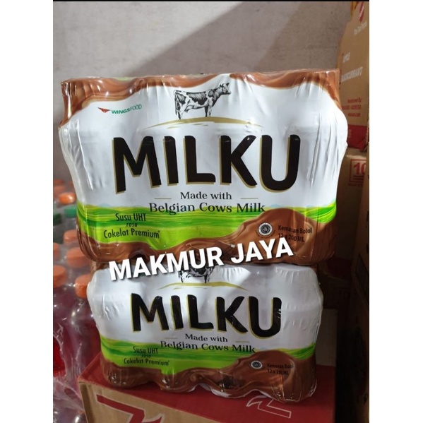 

MILKU SUSU UHT PREMIUM BELGIAN COKELAT 200ml ( 1 Pack Isi 12 Botol ) (OJOL ONLY)