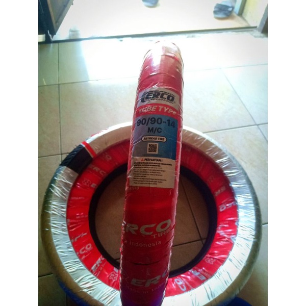Ban luar merek Erco tire ukuran 80/90&90/90 Ring 14 all metik