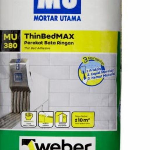 mu 380 mortar utama thinbed perekat bata ringan