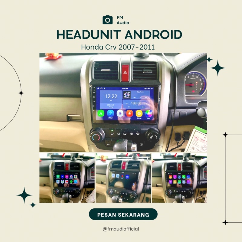 Headunit Android 9 OEM Honda Crv Gen3 Ram 4