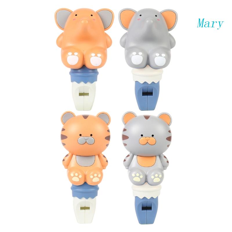 Mary Mainan Peluit Rattle Motif Kartun Hewan Dengan Tali Untuk Anak Tk / Outdoor