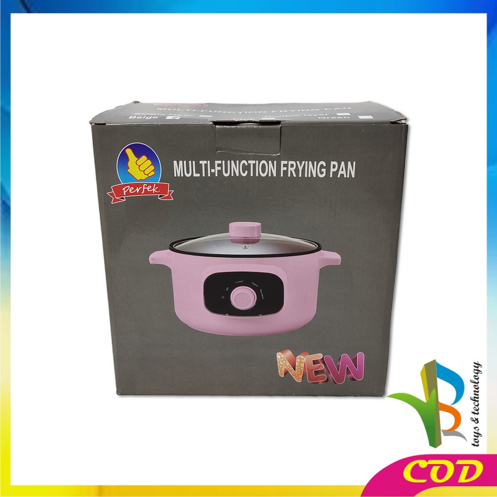 RB-C428 Panci Listrik Serbaguna Portable Multifungsi Electric Fry Pan Anti Lengket Electric / Panci Listrik Lapisan Keramik Teflon / Electric Cooking Pot