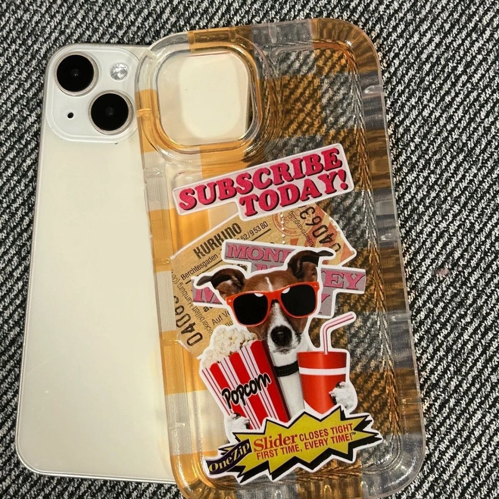 Soft Case Silikon TPU Transparan Motif Anjing Untuk IPhone 14 13 12 11 Pro XS Max XR X 8 7 6 6S Plus