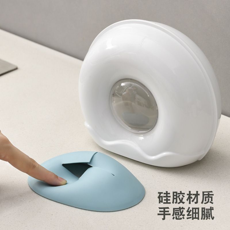 (BOW) Tempat Kantong Plastik Sampah Penyimpanan Tissue Kotak Serbaguna Tempel Dinding Bentuk Bulat