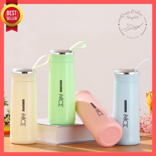 GOS - E106- Botol Minum NICE / Botol Minum Kaca Beling / Termos Botol 400ML