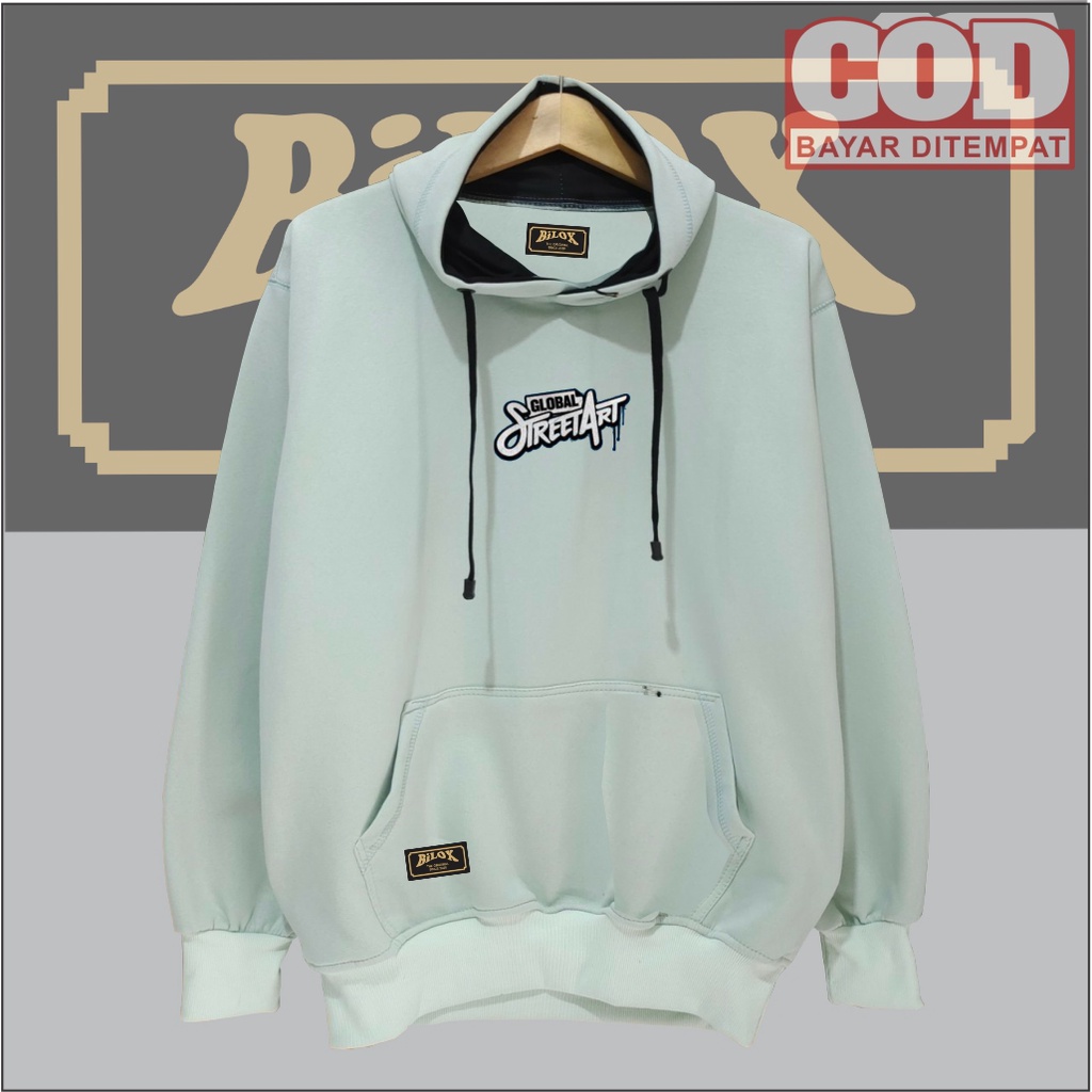 Jaket Sweater Hoodie Pria Distro Original Aesthetic Hitam Motif Metal Street Art Fleece Tebal M-XXL Terbaru