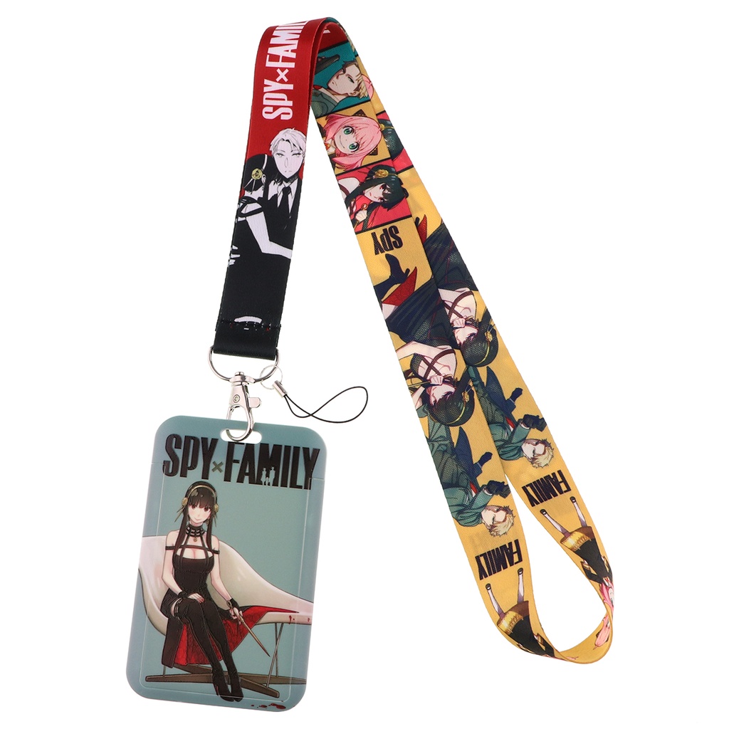 Spyx Strap Leher Holder Kartu ID / Handphone Motif Kartun Anime Jepang