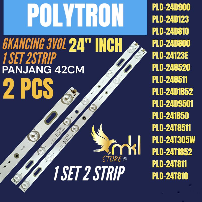 BACKLIGHT TV LED POLYTRON 24INCH PLD-24D900-PLD-24D123-PLD-24D810-PLD-24D800-PLD-24123E-PLD-248520-P