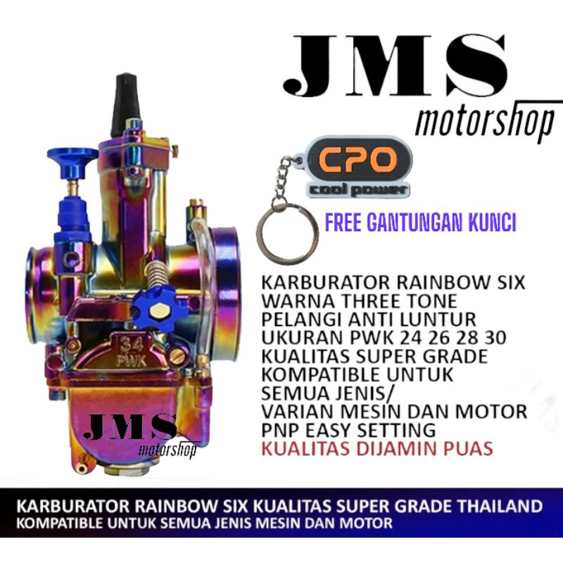 (BISA COD) KARBURATOR PWK 28 30 32 34 PELANGI RAINBOW SIX POWER JET KARBU CPO SUDCO KEIHIN KARBU SPA