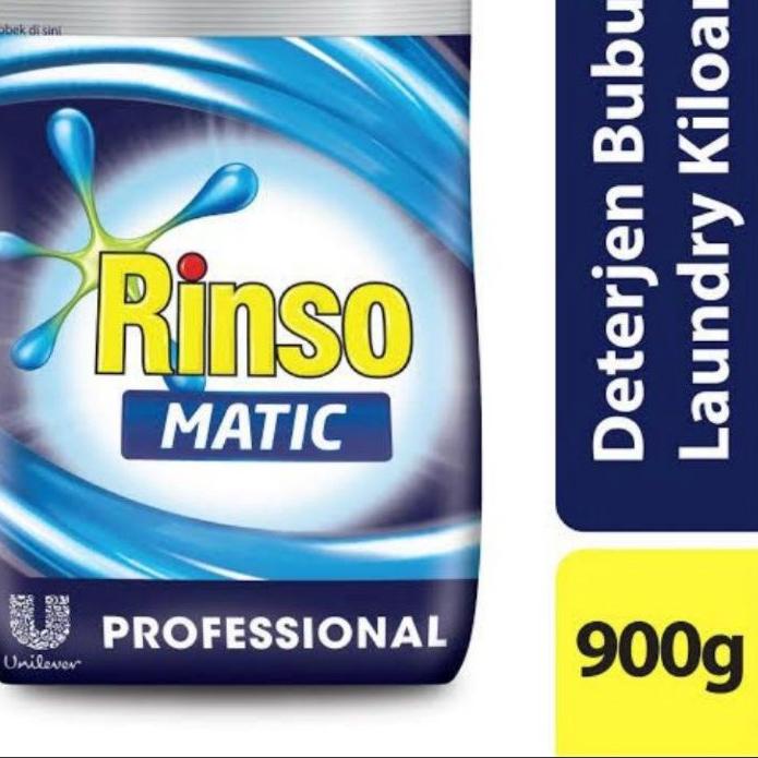 *BEST SELLER* RINSO MATIC BUBUK POWDER 900gr - DETERGEN BUBUK - DETERGEN RINSO - DETERGEN LAUNDRY ..