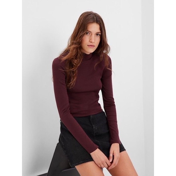 [UNIQLO] ORI JUAL BAJU SECOND TURTLE NECK Wanita/Women Long Sleeve MAROON Korean Style Murah