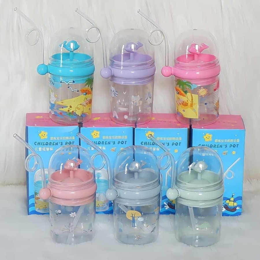 Botol Minum Air Mancur Anak Sedotan Botol Lumba - BOTOL MINUM Dolphin - Kenji Shop