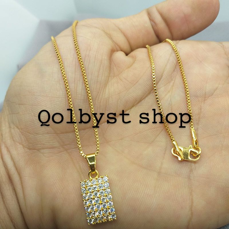 KALUNG PLUS LIONTIN PERMATA ZIRCON XUPING PREMIUM