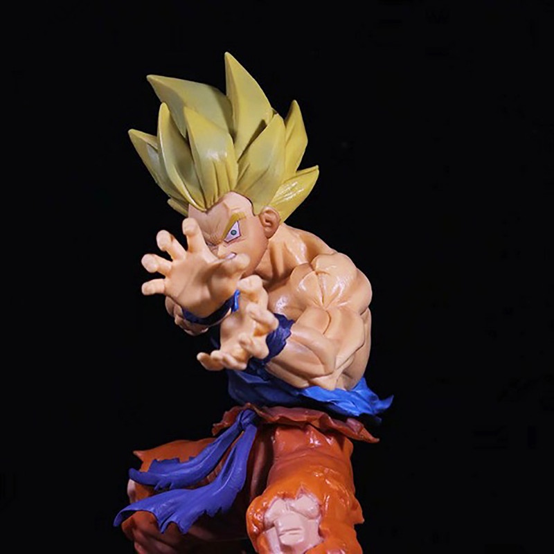 Mainan Action Figure Model Anime Dragon Ball Battle Damage Shockwave Goku Manga Bahan PVC