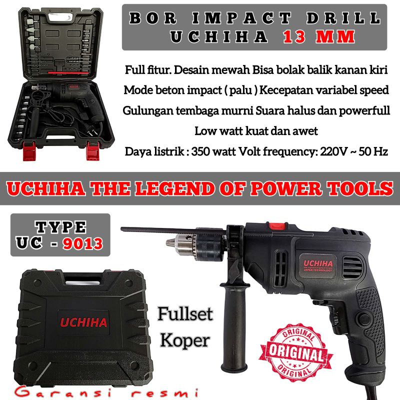 Promo mesin bor Uchiha tembok beton besi kayu pvc