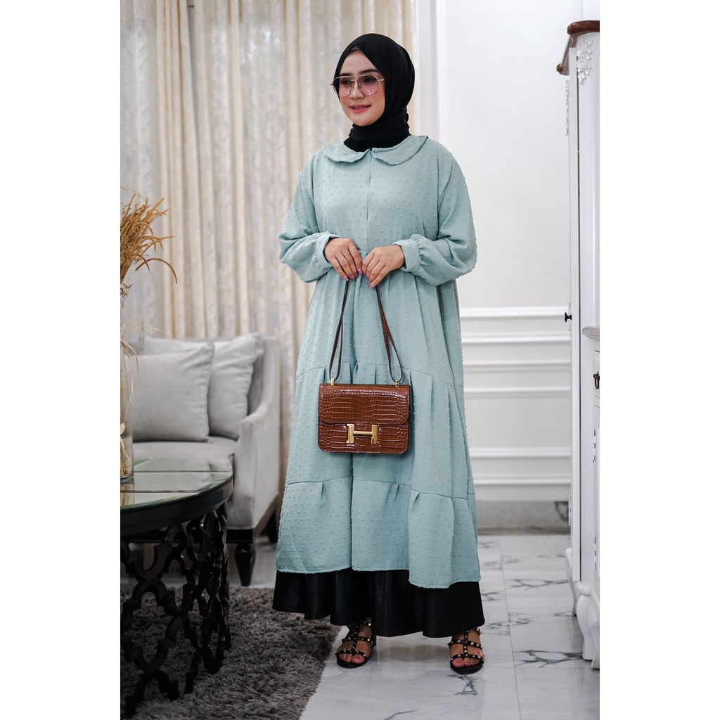 PIK - Tunik Gamia (KERAH BULAT) /Mini Dress Muslim/ Pakaian Wanita/ Tunik Jumbo