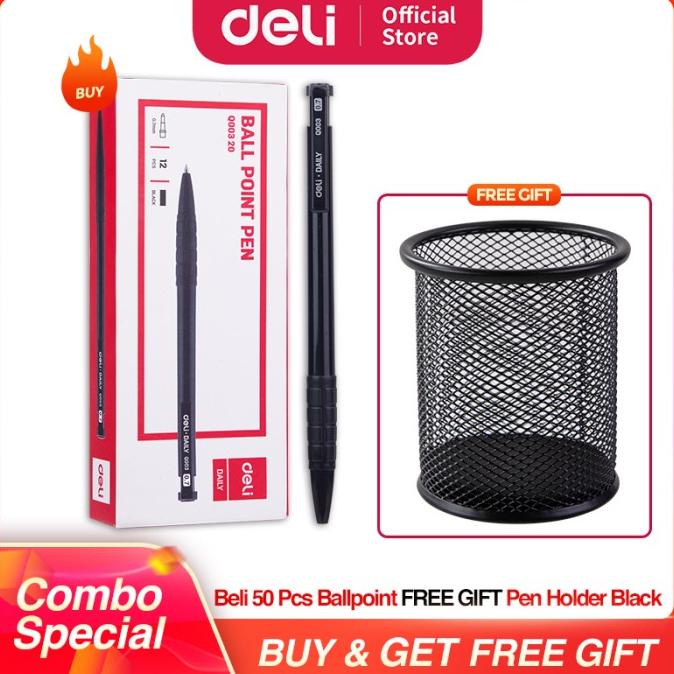 

BISA COD DELI Paket Hemat 1 - Ballpoin 50pcs & Tempat Pensil Hitam Bulat /ALAT TULIS AESTHETIC/ALAT TULIS SEKOLAH/ALAT TULIS SET/ALAT TULIS LENGKAP/ALAT TULIS ANAK/ALAT TULIS LUCU