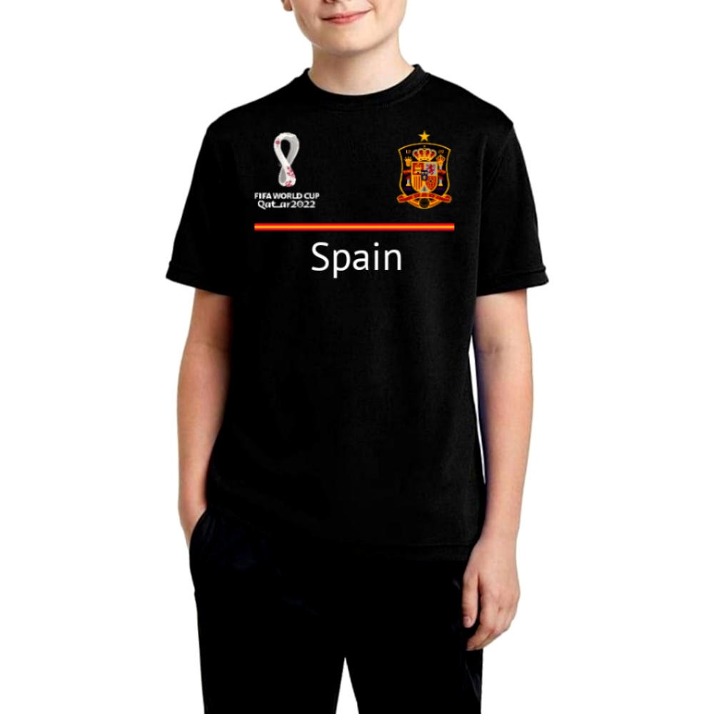 Baju kaos anak piala Dunia Qatar 2022 SPAIN